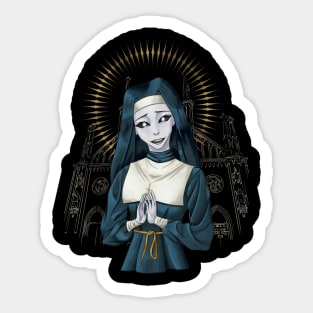 Valak, the Demon Nun in Neutral Colors Sticker